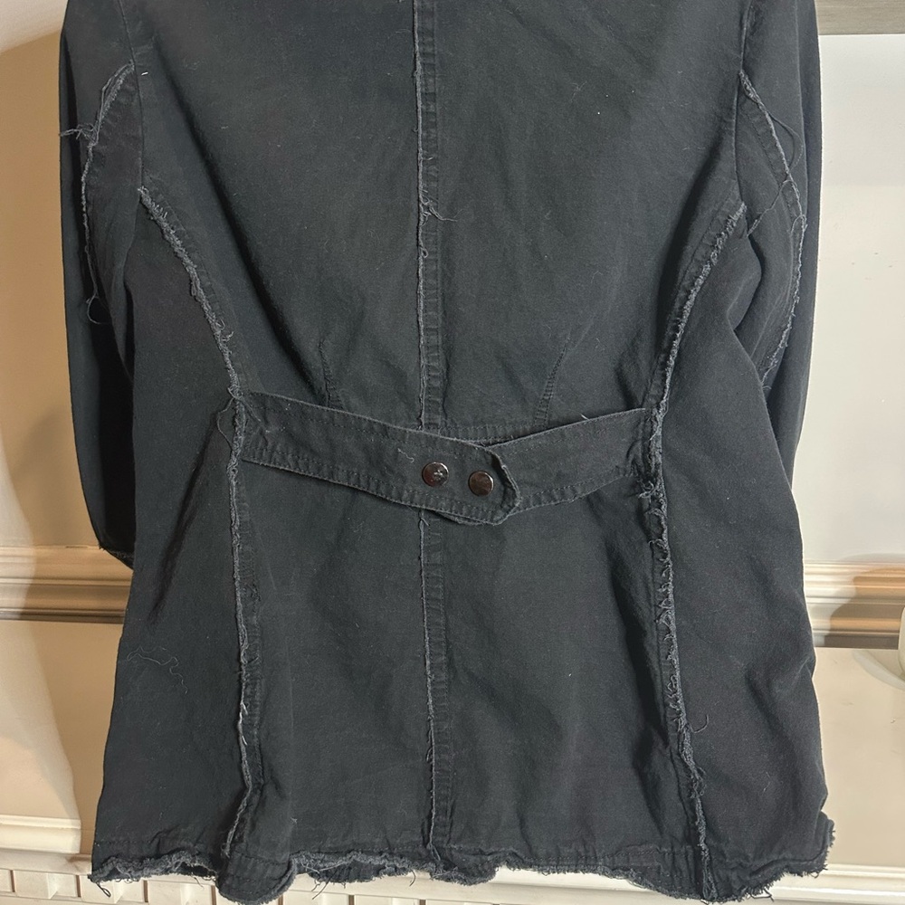 Jakett Women's Black Distressed Jacket - Picture 3 of 4